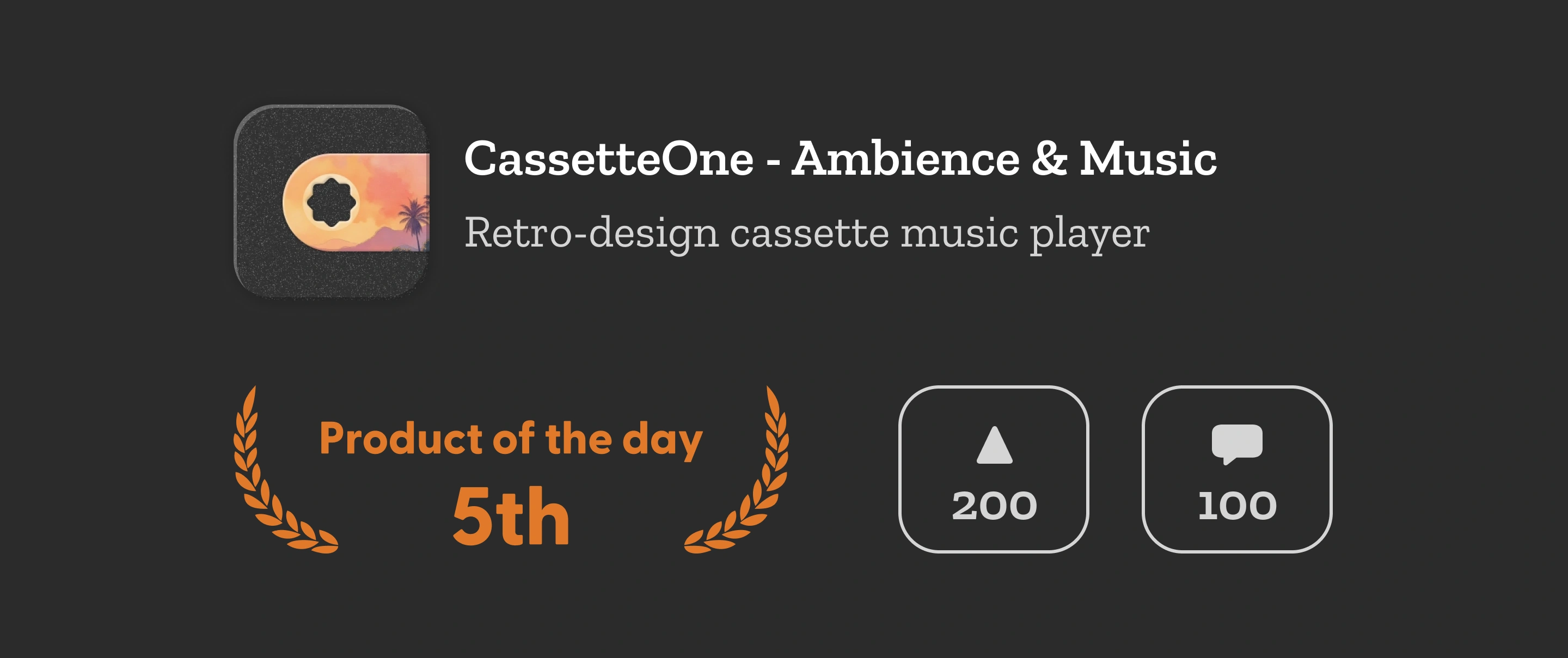 CassetteOne's data on Product Hunt